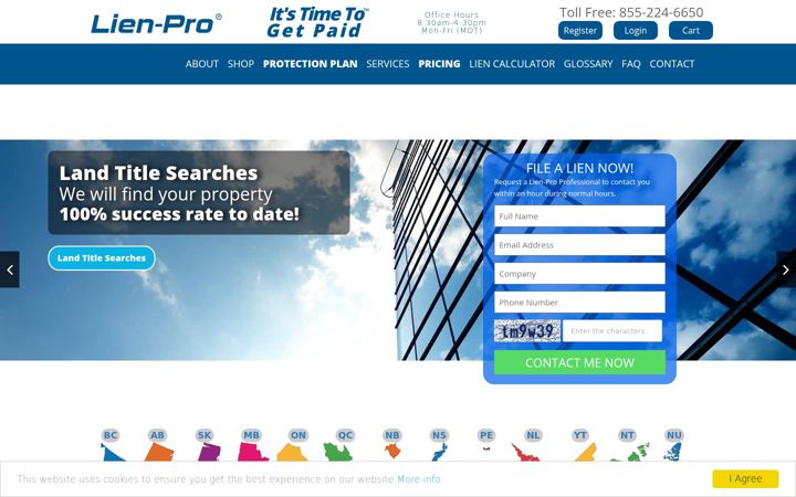 Screenshot of lien-pro.com