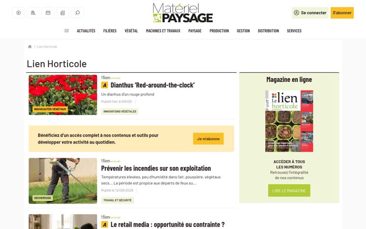 Screenshot of lienhorticole.fr