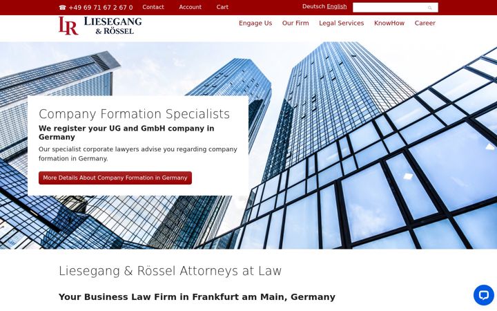 Screenshot of liesegang-partner.com