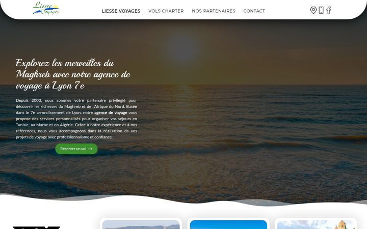 Screenshot of liessevoyages.com