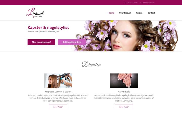 Screenshot of liesual.nl