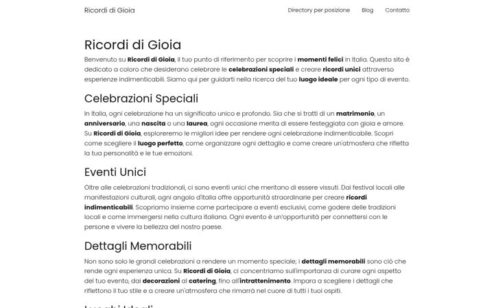 Screenshot of lietimomenti.it