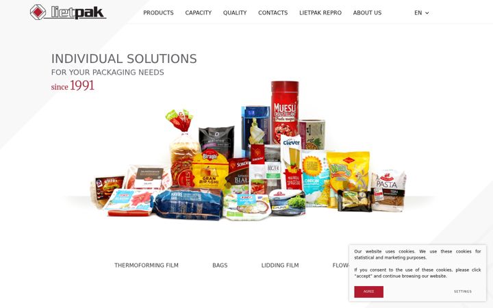 Screenshot of lietpak.com
