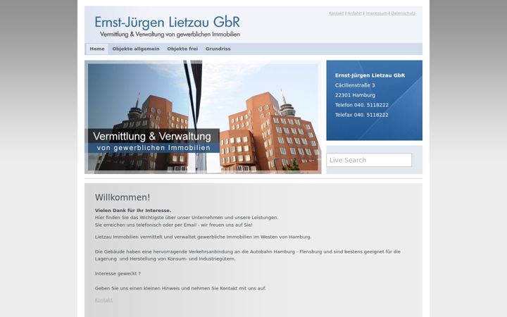 Screenshot of lietzauimmobilien.de