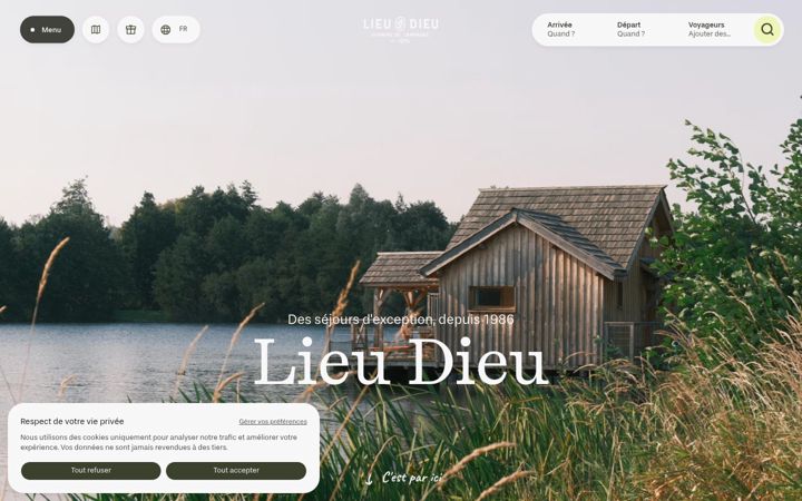 Screenshot of lieudieu.com
