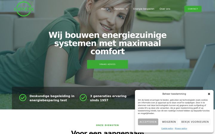 Screenshot of lievensverwarming.be