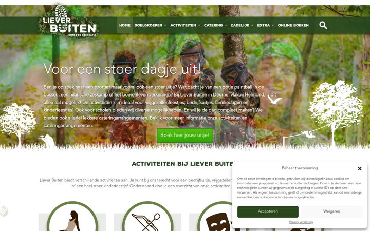 Screenshot of lieverbuiten.nl