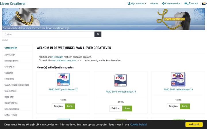 Screenshot of lievercreatiever.nl