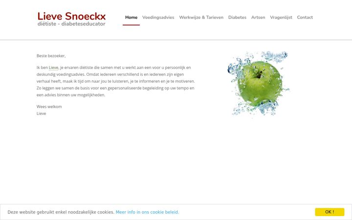 Screenshot of lievesnoeckx.be