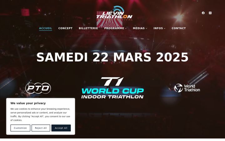 Screenshot of lievintriathlonindoorfestival.com