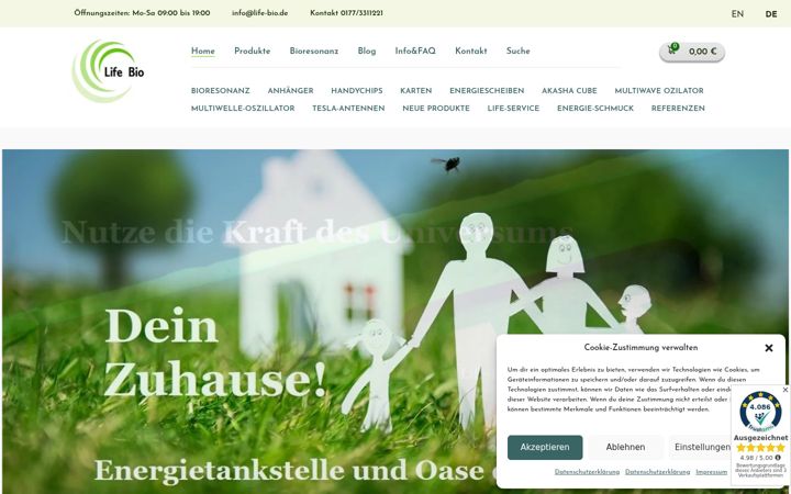 Screenshot of life-bio-shop.com