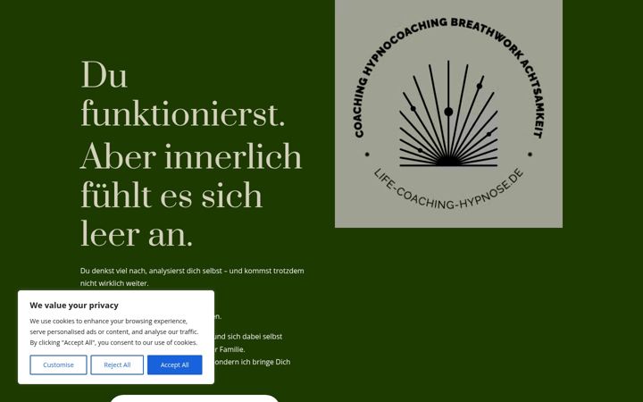 Screenshot of life-coaching-hypnose.de