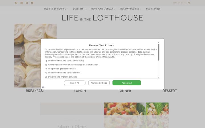 Screenshot of life-in-the-lofthouse.com