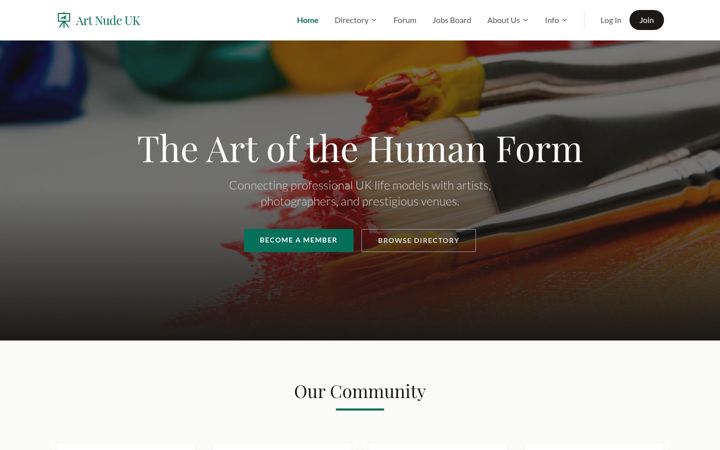Screenshot of life-models.co.uk