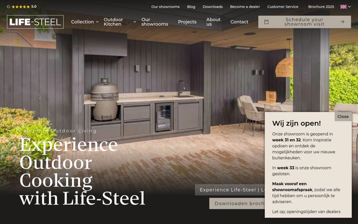 Screenshot of life-steel.com