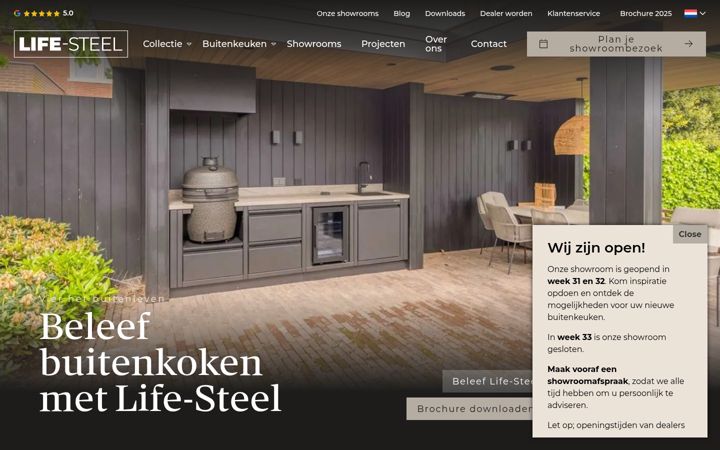 Screenshot of life-steel.nl
