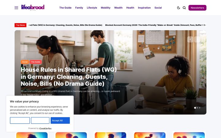 Screenshot of lifeabroadguide.com