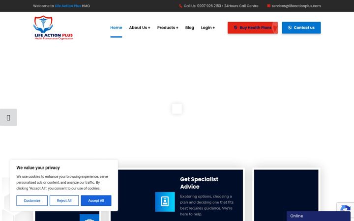 Screenshot of lifeactionplus.com