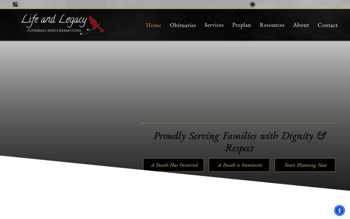 Screenshot of lifeandlegacyservice.com