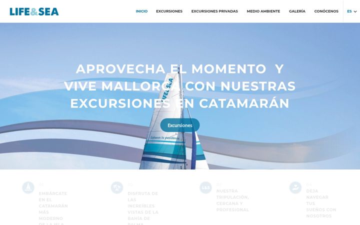 Screenshot of lifeandseacatamaran.com