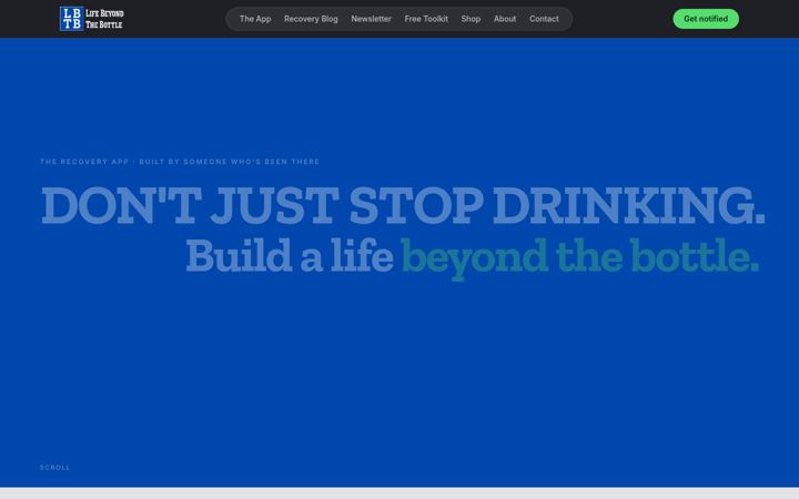 Screenshot of lifebeyondthebottle.com