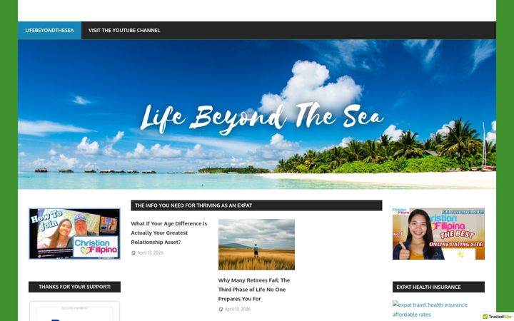 Screenshot of lifebeyondthesea.com