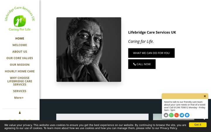 Screenshot of lifebridgecareservices.co.uk