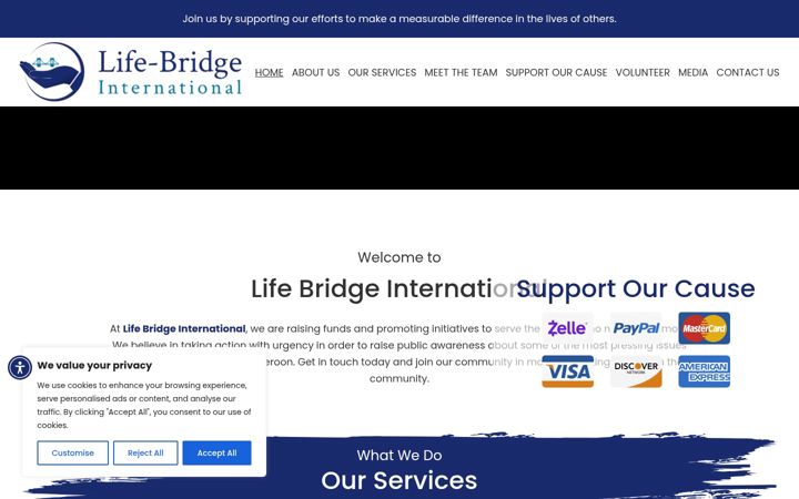 Screenshot of lifebridgeglobal.org