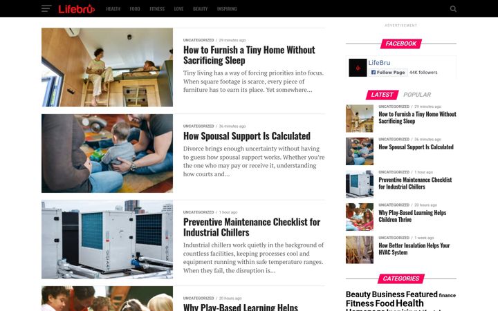 Screenshot of lifebru.com