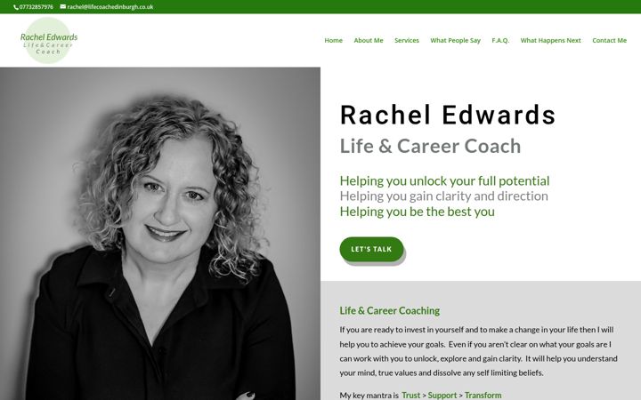 Screenshot of lifecoachedinburgh.co.uk
