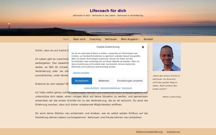 Screenshot of lifecoachfuerdich.de