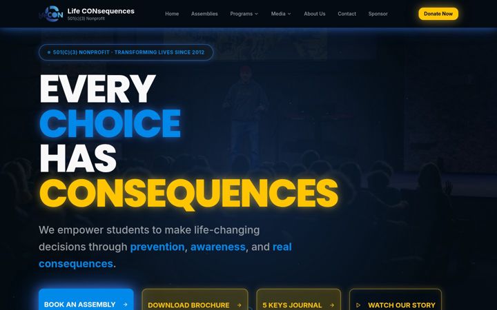 Screenshot of lifecon.org