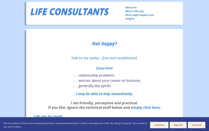 Screenshot of lifeconsultants.co.uk