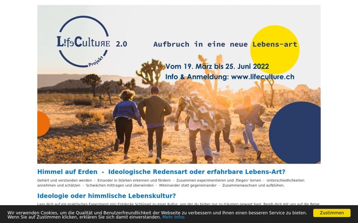 Screenshot of lifeculture.ch