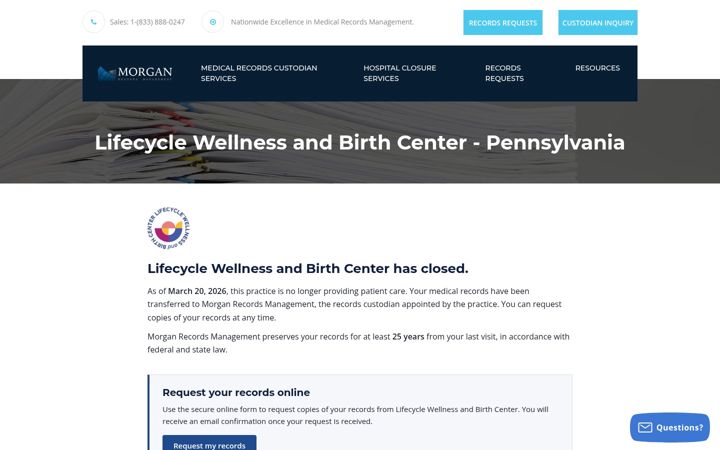 Screenshot of lifecyclewellness.org