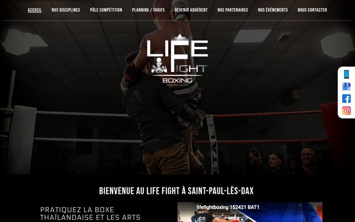 Screenshot of lifefight.fr