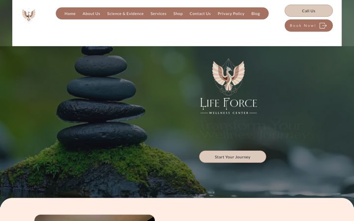 Screenshot of lifeforcehealthwellness.com