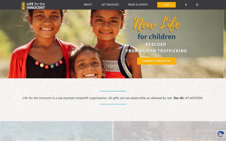Screenshot of lifefortheinnocent.org