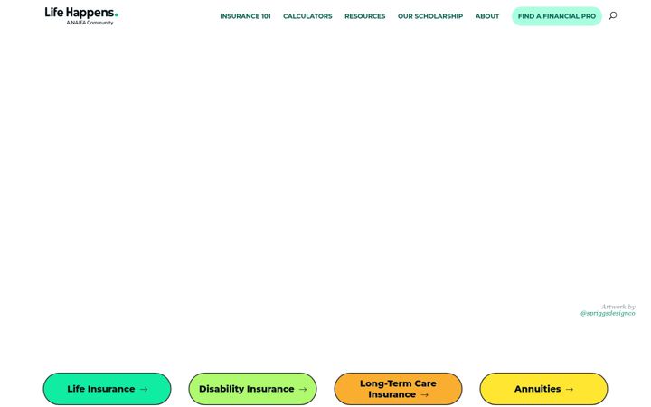 Screenshot von lifehappens.org
