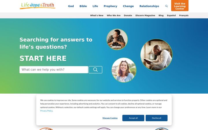 Screenshot of lifehopeandtruth.com