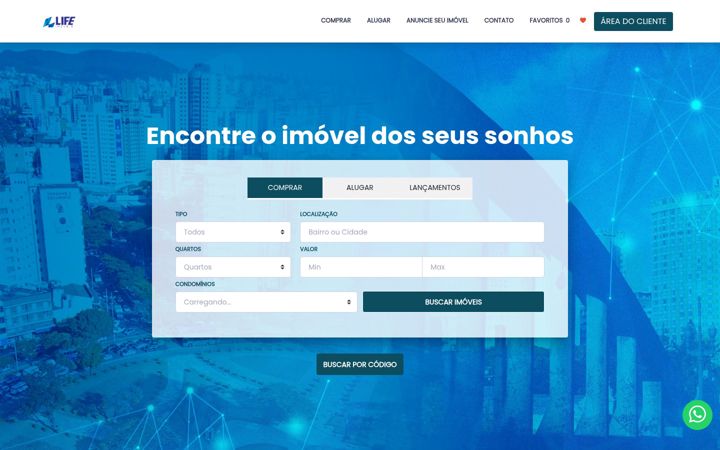Screenshot of lifeimoveisbh.com.br