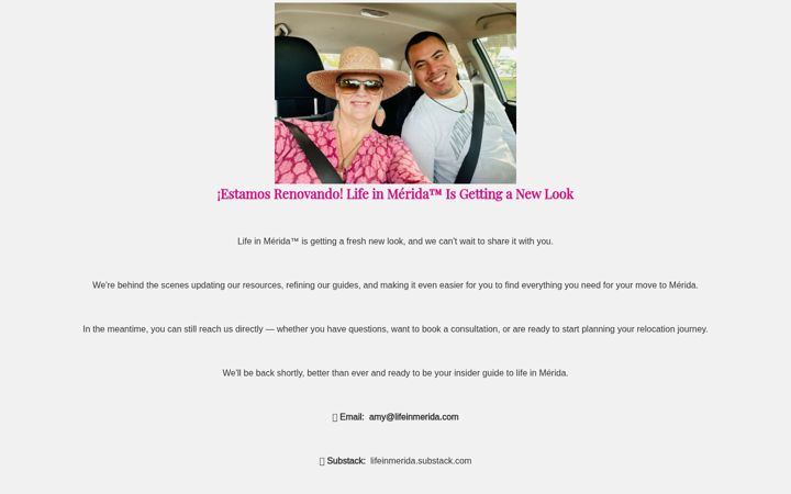Screenshot of lifeinmerida.com