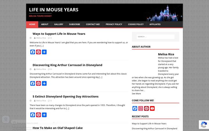 Screenshot of lifeinmouseyears.com