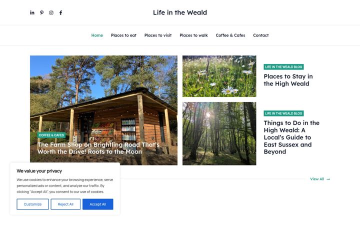 Screenshot of lifeintheweald.co.uk