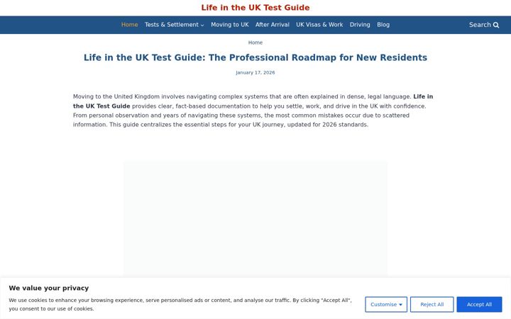 Screenshot of lifeinukguide.com
