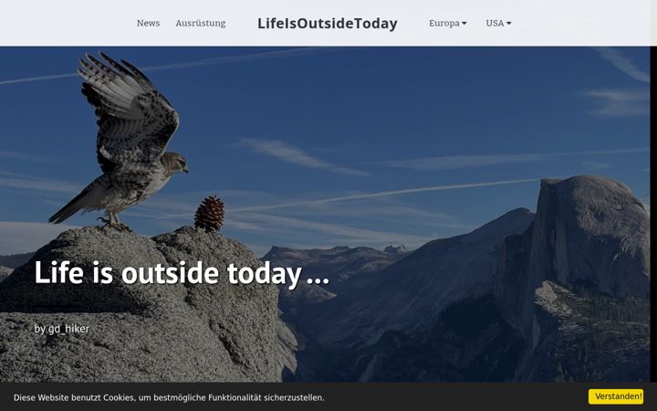 Screenshot of lifeisoutsidetoday.com