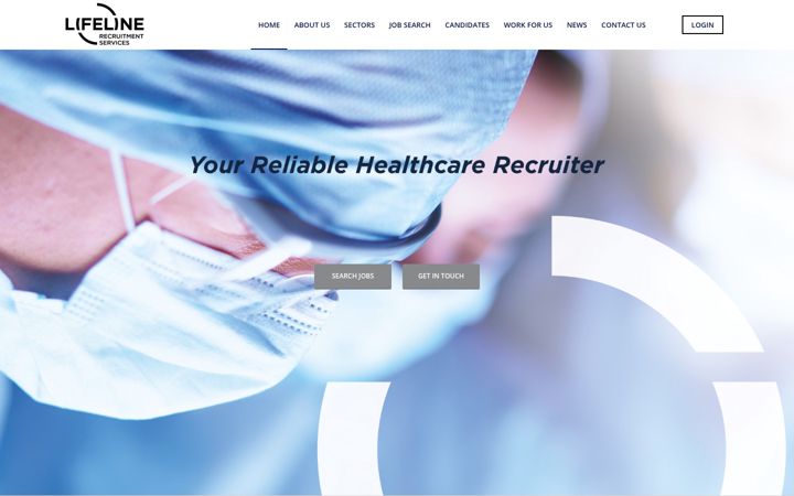 Screenshot of lifeline-recruitment.co.uk