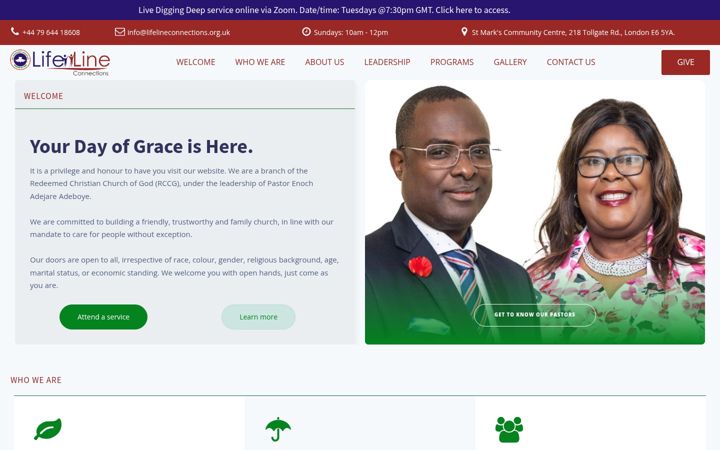 Screenshot of lifelineconnections.org.uk