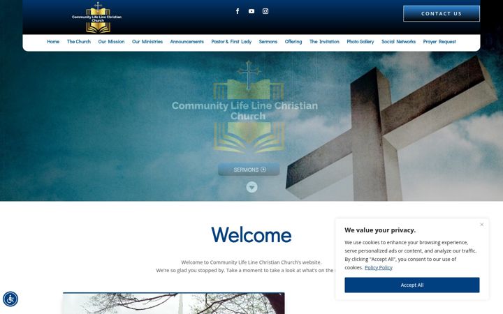 Screenshot of lifelineministry.org