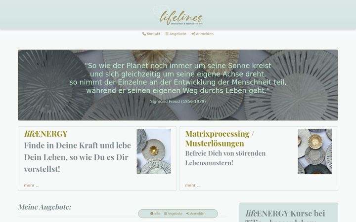 Screenshot of lifelines.ch
